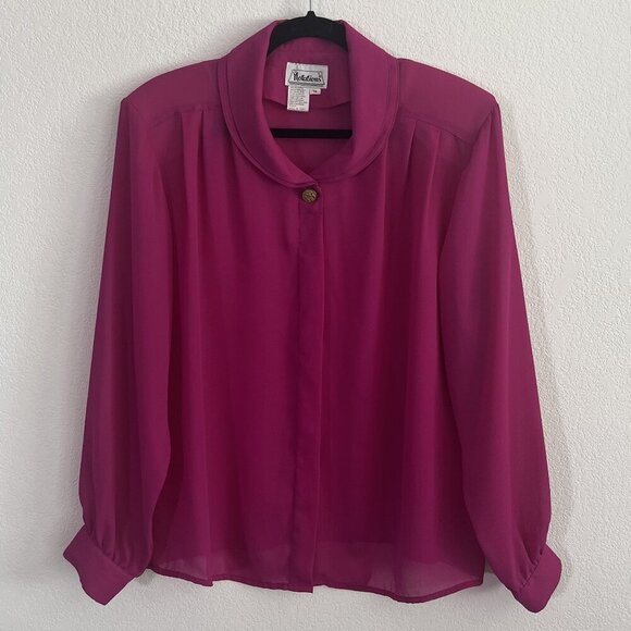 Vintage Notations 80s Blouse - Picture 1 of 7